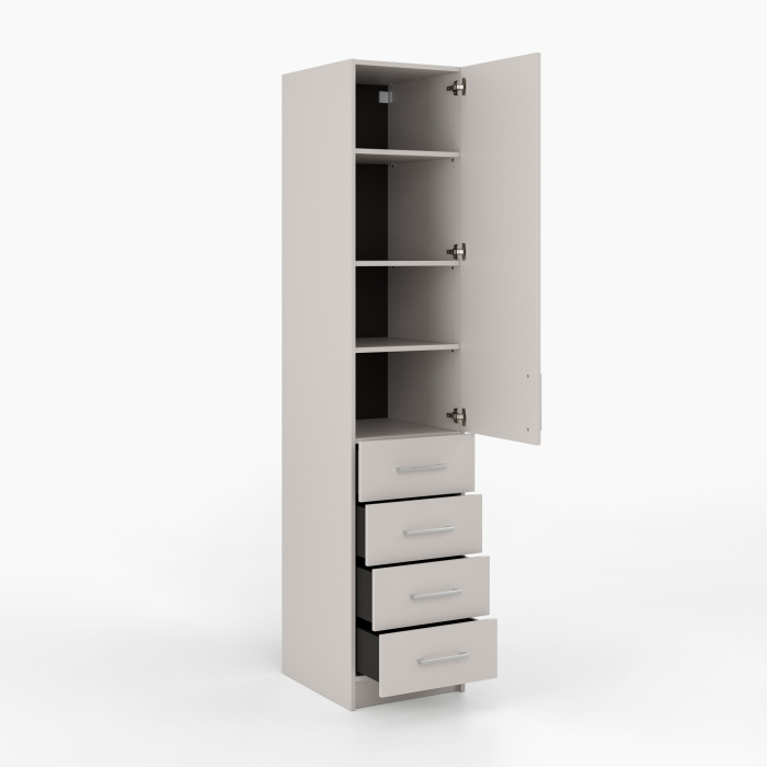 Kleiderschrank | schmal | eine Tür | vier Schubladen...