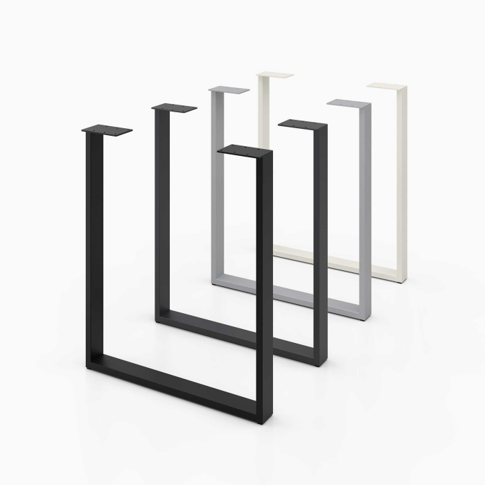 Tischkufe aus Metall in U-Form 600 x 710 mm, in 4 Farben