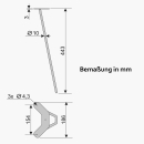 Beistelltisch klein | auf schwarzen Hairpin-Tischbeinen aus Metall