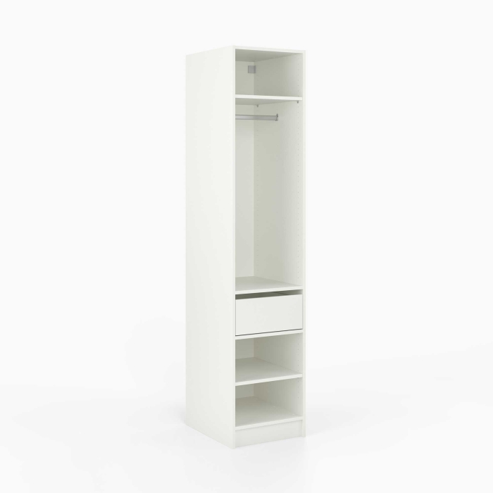 Kleiderschrank offen | schmal | mit einer Mittelschublade...